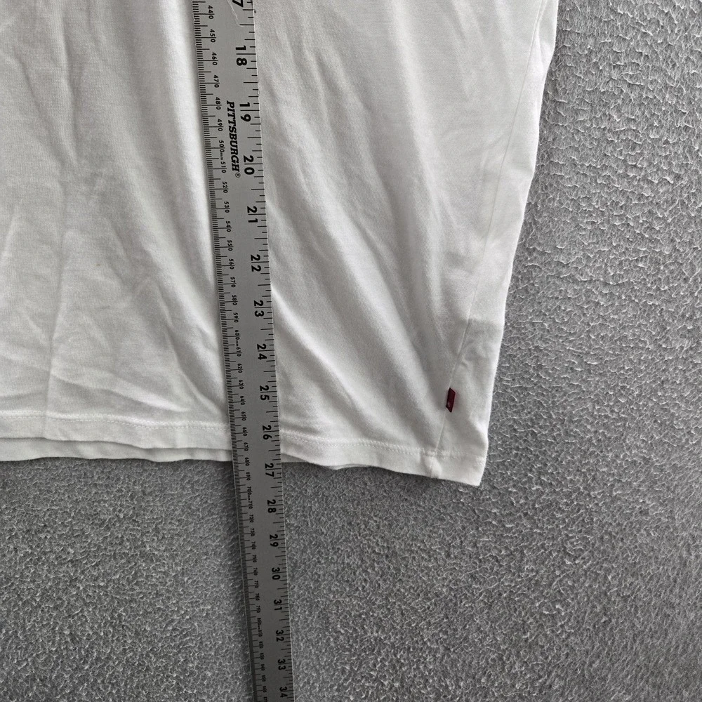 Levi's Women Shirt 3X White Graphic Logo‎ Short Sleeve